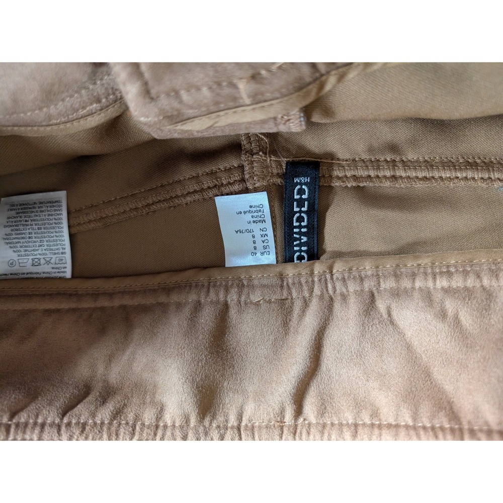 H&M Divided Brown Pocket Accent Mini Skirt Size 8 - Picture 2 of 9
